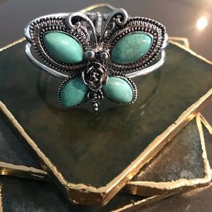 turquoise butterfly cuff bracelet